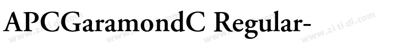 APCGaramondC Regular字体转换
